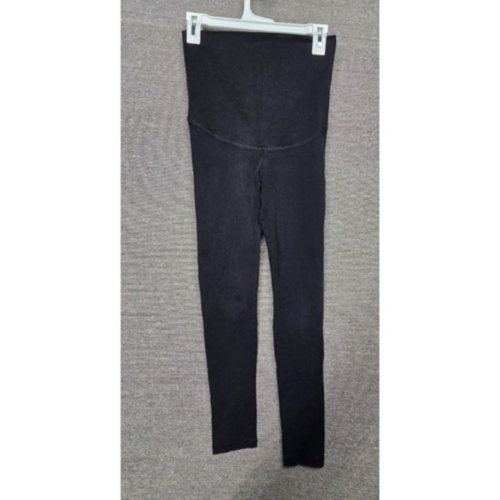 2 H&M Mama Maternity Leggings Black Over Belly Size S Small Jersey Knit